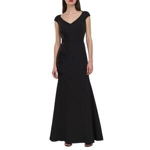 JS Collections Larisa Soutache Mermaid Gown Black Size 10